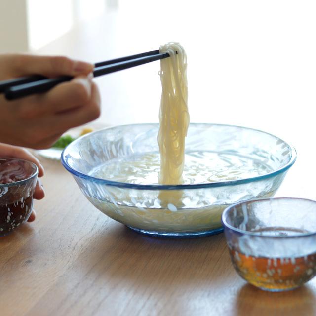 TOMICRAFT 江戸硝子 そうめん鉢(そうめん 器 食器 ガラス 素麺