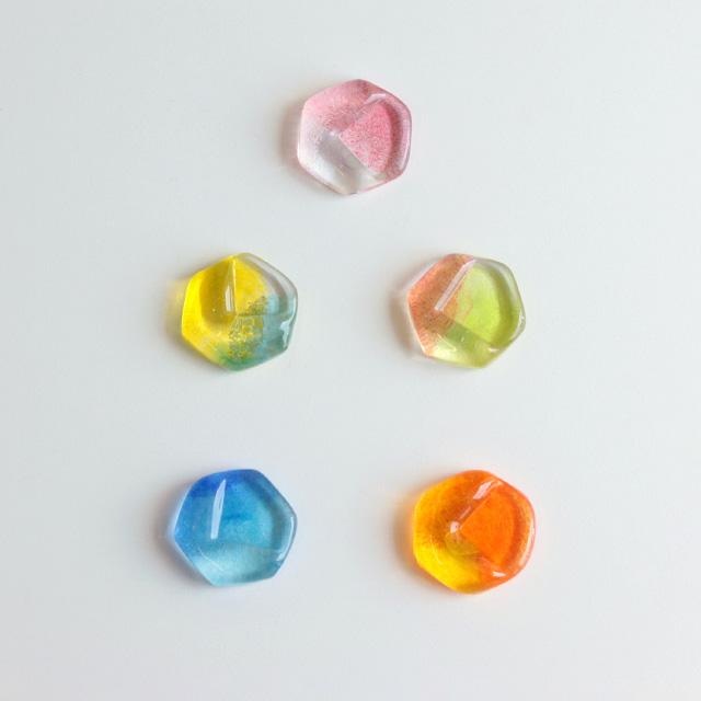 TOMICRAFT 江戸硝子 えどぴかる 六角箸置き 5個セット EGST500(箸置き