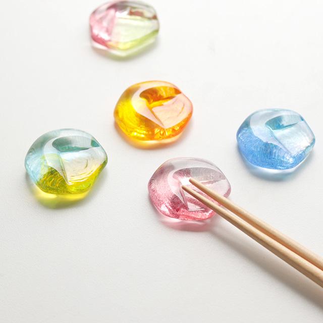 TOMICRAFT 江戸硝子 えどぴかる 六角箸置き(箸置き おしゃれ ガラス は