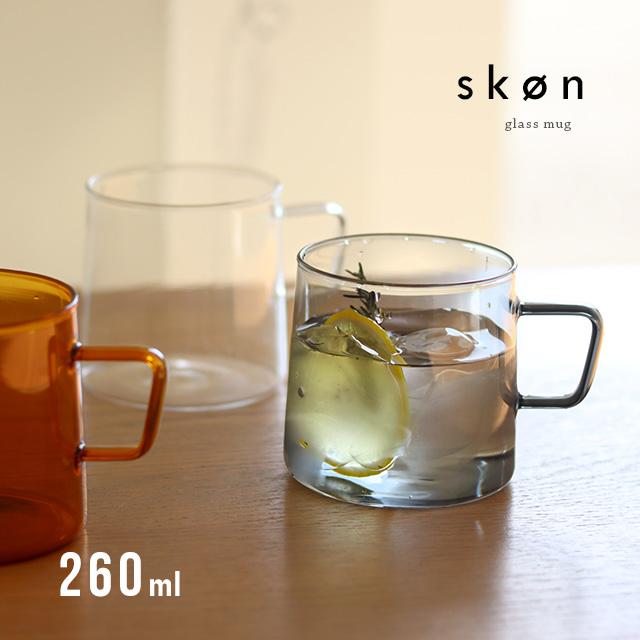 SKON スコン グラスマグ スクエア(マグカップ ガラス 耐熱 おしゃれ