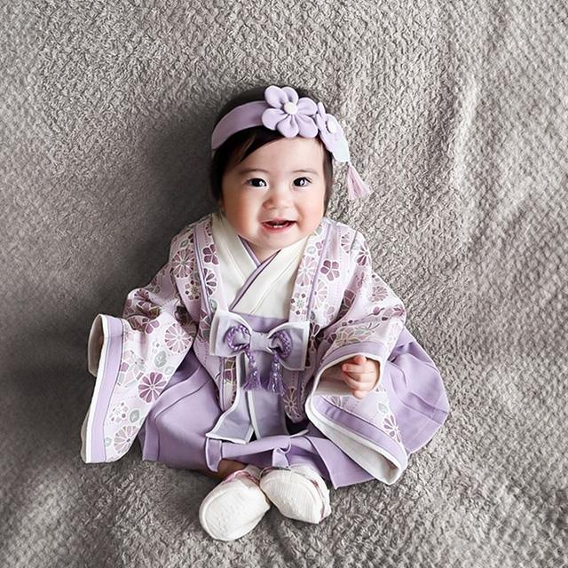 mocmof 十二単ドレス プレミアム 622-456026(ベビー服 女の子 100日