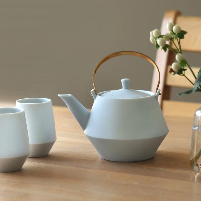 Frustum 土瓶＆湯呑ギフトセット(急須 湯呑み セット ペア 結婚祝い