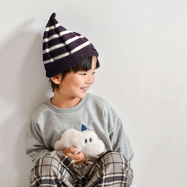 CLOUDY，FINE LATER メレンゲMIXニット帽 522-477040(ベビー ニット帽 男の子 女の子 キッズ 帽子 おしゃれ 出産祝い ギフト とんがり ニット どんぐり) | CLOUDY FINE LATER | 08