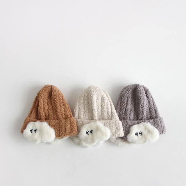CLOUDY，FINE LATER くもさん耳あてつきニット帽 522-477043(ニット帽子 キッズ 1歳 2歳 3歳 秋冬 小物 ベビー キッズ 耳あて ニット 帽子 男の子 女の子 防寒) | CLOUDY FINE LATER | 02