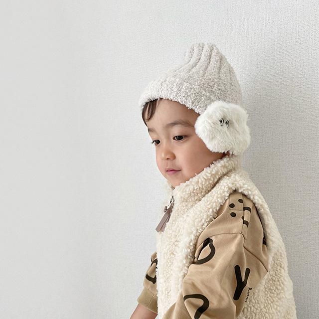 CLOUDY，FINE LATER くもさん耳あてつきニット帽 522-477043(ニット帽子 キッズ 1歳 2歳 3歳 秋冬 小物 ベビー キッズ 耳あて ニット 帽子 男の子 女の子 防寒) | CLOUDY FINE LATER | 07
