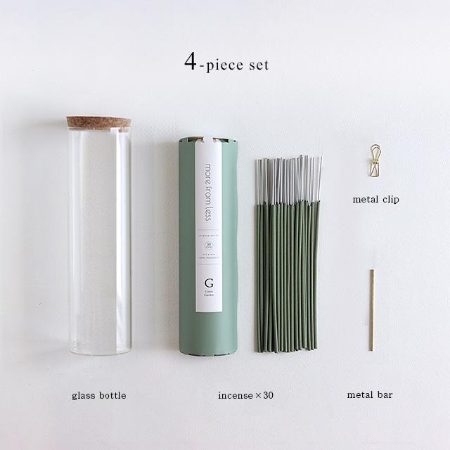 more from less お香＆香立てセット IN-03(お香立て ガラス おしゃれ