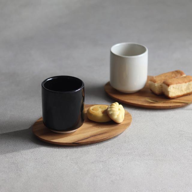 CHIPS Heuge 湯呑(湯呑み茶碗 湯呑み おしゃれ シンプル 黒 白 コップ 