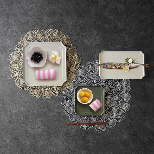 CDF etendue まひろ 長角皿(長皿 おしゃれ 和食器 プレート 皿 さんま
