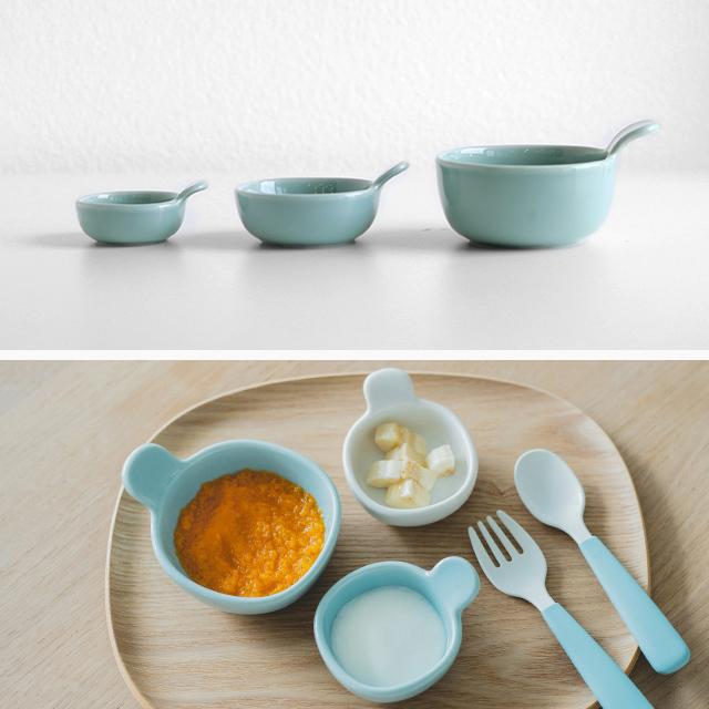 KINTO キントー NEST 8pcs セット(ベビー 食器 セット 陶器 プレート 出産祝い 女の子 男の子 離乳食 お食い初め おしゃれ 可愛い 赤ちゃん 皿 ボウル マグ)の画像