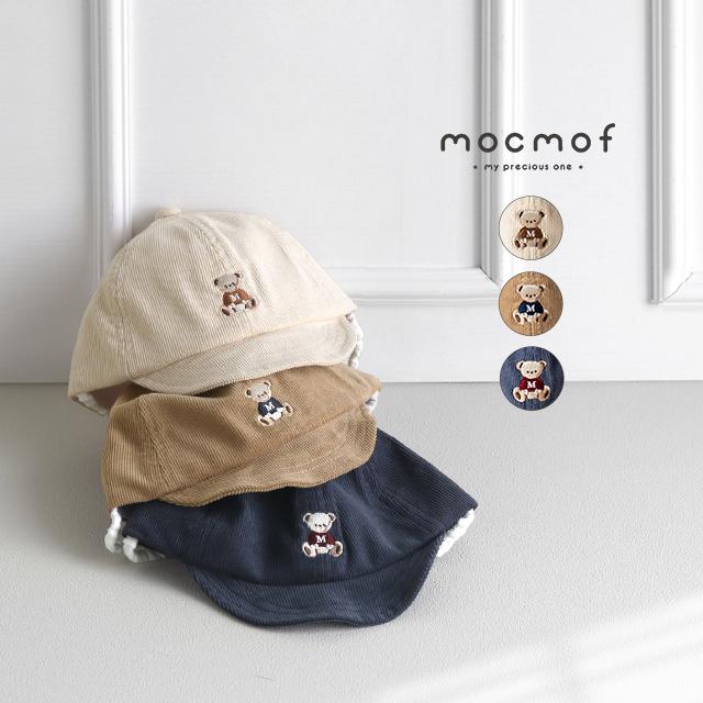 mocmof（モクモフ） テディベア刺しゅうベビーキャップ 622-570292
