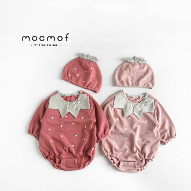 mocmof（モクモフ） 苺ロンパース＆帽子なりきりセット 622-650025