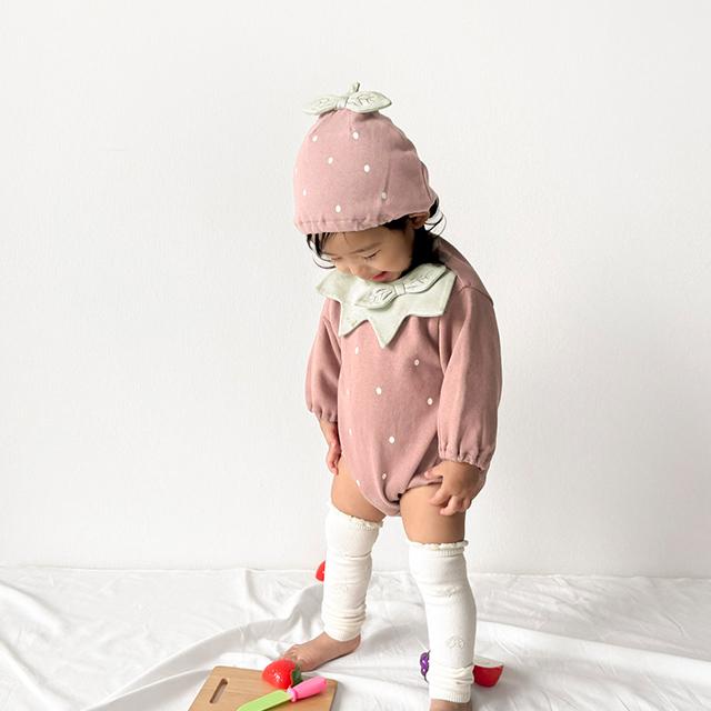 mocmof（モクモフ） 苺ロンパース＆帽子なりきりセット 622-650025