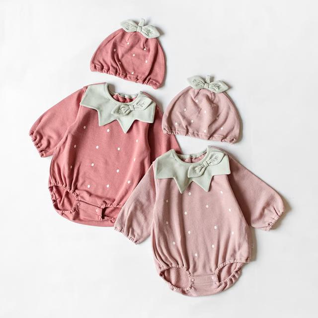 mocmof（モクモフ） 苺ロンパース＆帽子なりきりセット 622-650025