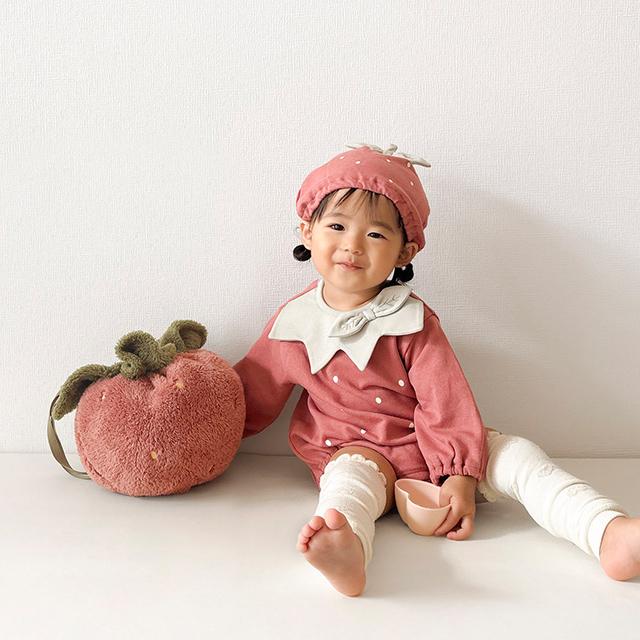 mocmof（モクモフ） 苺ロンパース＆帽子なりきりセット 622-650025