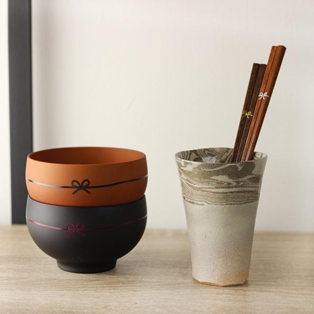 BISQUE CDF etendue むすび椀 お椀＆初膳 夫婦箸BOXセット(ペア 食器