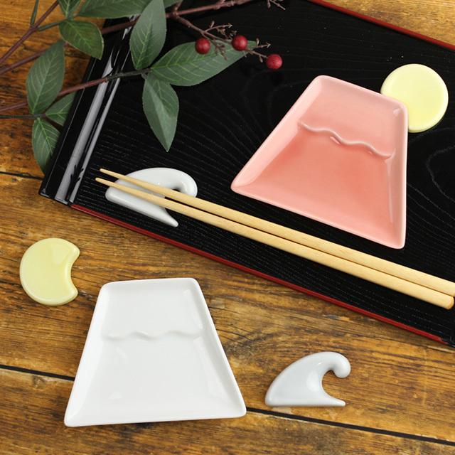 和風皿セットと箸 シリーズ以外・その他 かさね色 箸・箸置セット 葡萄染（桐箱入）〈各2