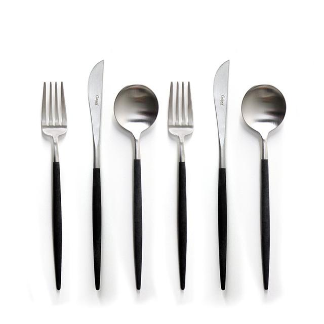 Cutipol GOA クチポール ゴア ブラック デザートナイフ＆デザート