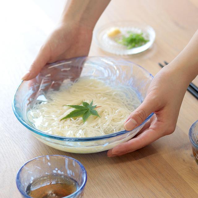TOMICRAFT 江戸硝子 そうめん鉢＆ちょこセット(素麺 食器 ガラス