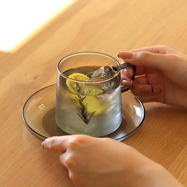 SKON スコン グラスマグ スクエア＆プレートセット(カップ ソーサー