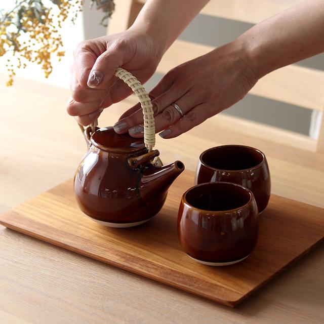 studio m'（スタジオエム） studio m' なつめ 土瓶＆湯呑セット(食器