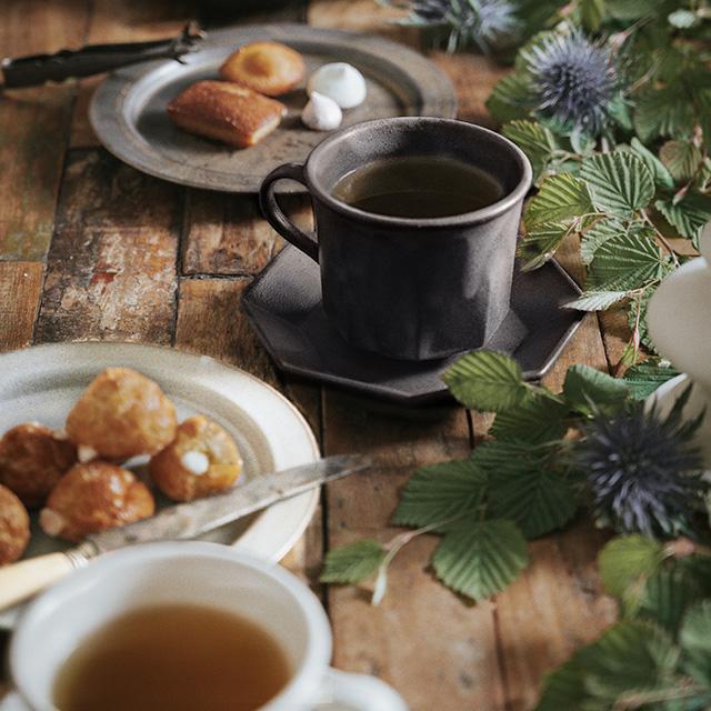 CHIPS ANCIENT POTTERY Octagonal C&S 2客セット(カップ＆ソーサー