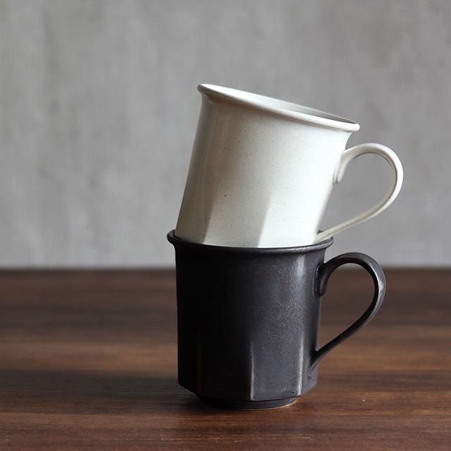 ANCIENT POTTERY Octagonal Mug cup 2個セット(マグカップ ペア 2人