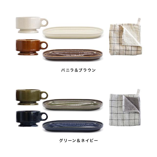 Smith 脚付き スープマグ＆オーバルプレート＋kontex コンテックス