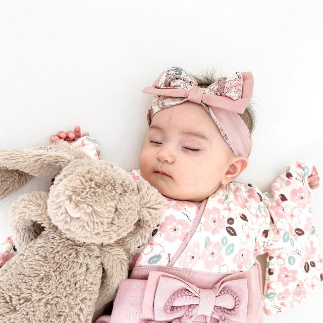 mocmof（モクモフ） 袴 ロンパース＆和風リボン ヘアバンドセット