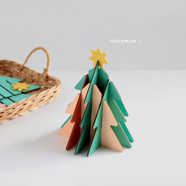 F.O.TOY BOX クリスマス 木製組み立てカラフルツリー＆積み木オブジェ