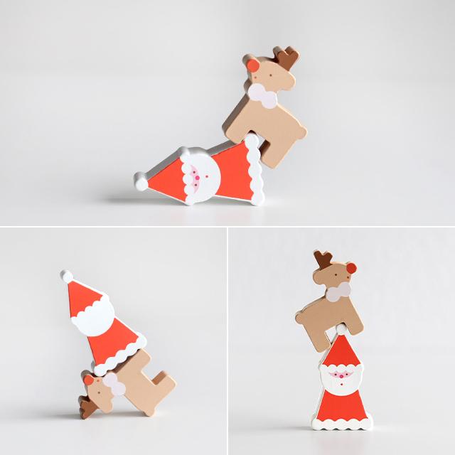 F.O.TOY BOX クリスマス 木製組み立てカラフルツリー＆積み木オブジェ