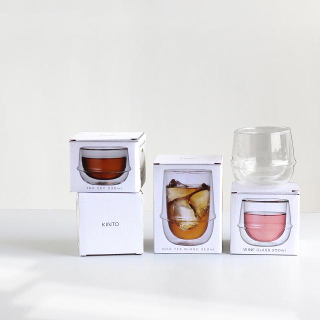 KINTO（キントー） KRONOS ダブルウォール ワイングラス 250ml 2個 
