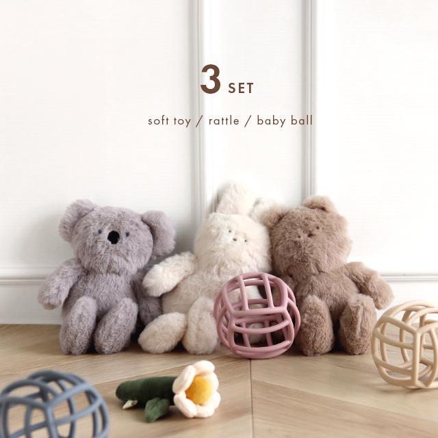Nouer des liens くったりぬいぐるみ＆ぬいぐるみラトル＋fika baby