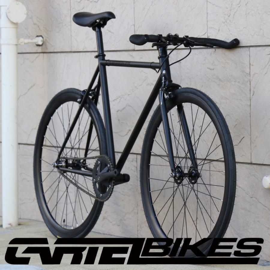 ピストバイク 完成車 カーテルバイク アベニュー ロー ブラック CARTEL BIKES AVENUE LO MAT BLACK スポーツバイク  クロモリ フリーギア 固定ギア 初心者 :cartelbikes-avenuelo-black:ピストバイクショップFAVUS - 通販 - 