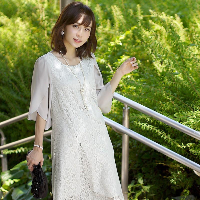 結婚式 30代 40代 ドレス ワンピース レース 同窓会 服装 パーティードレス 大人 50代 二次会 上品 膝丈 春 夏 ワンピースのfaymay 通販 Yahoo ショッピング