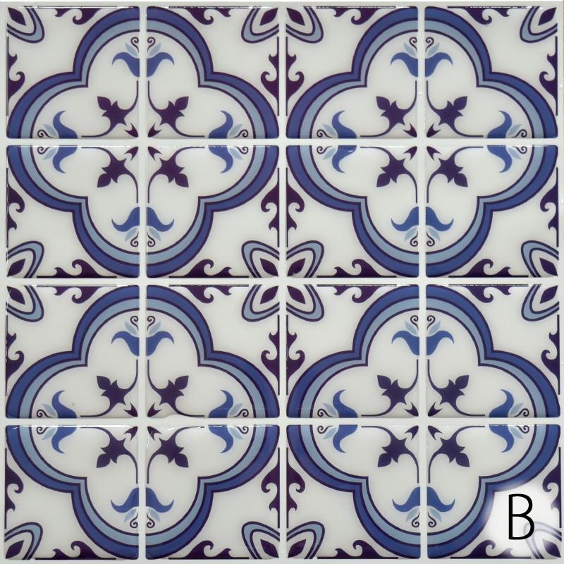 ウォールステッカー 壁用 デコタイル エレガンス25.5×25.5cm タイル 防水 ウォータープルーフ 切れます 壁紙 ステッカー