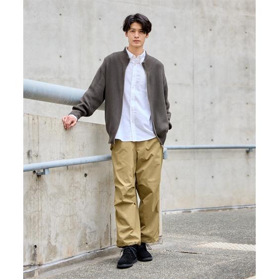 ニッセン（nissen） アウター 綿100% ジップアップ ニットブルゾン M