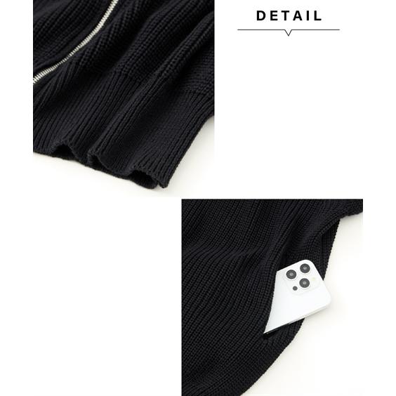 TAKESINACOVA ウール ニット フルジップ ブルゾン M サイズ ニッセン（nissen） アウター 綿100% ジップアップ ニットブルゾン M