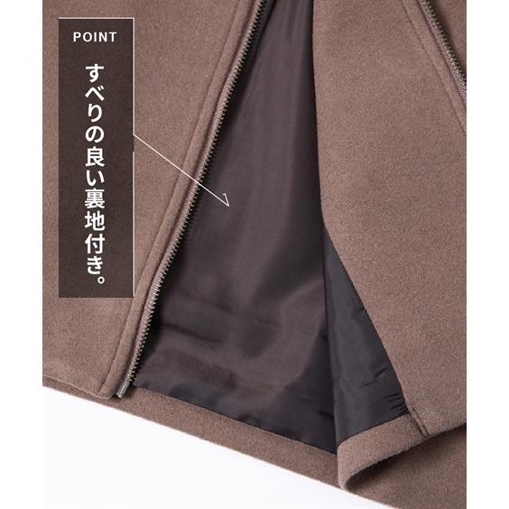 ニッセン（nissen） アウター ニット メルトン ジップアップ ブルゾン