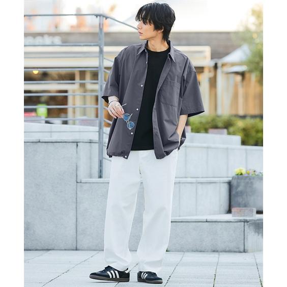 ニッセン（nissen） シャツ 五分袖 吸汗速乾 オーバーサイズ 裾ドロー