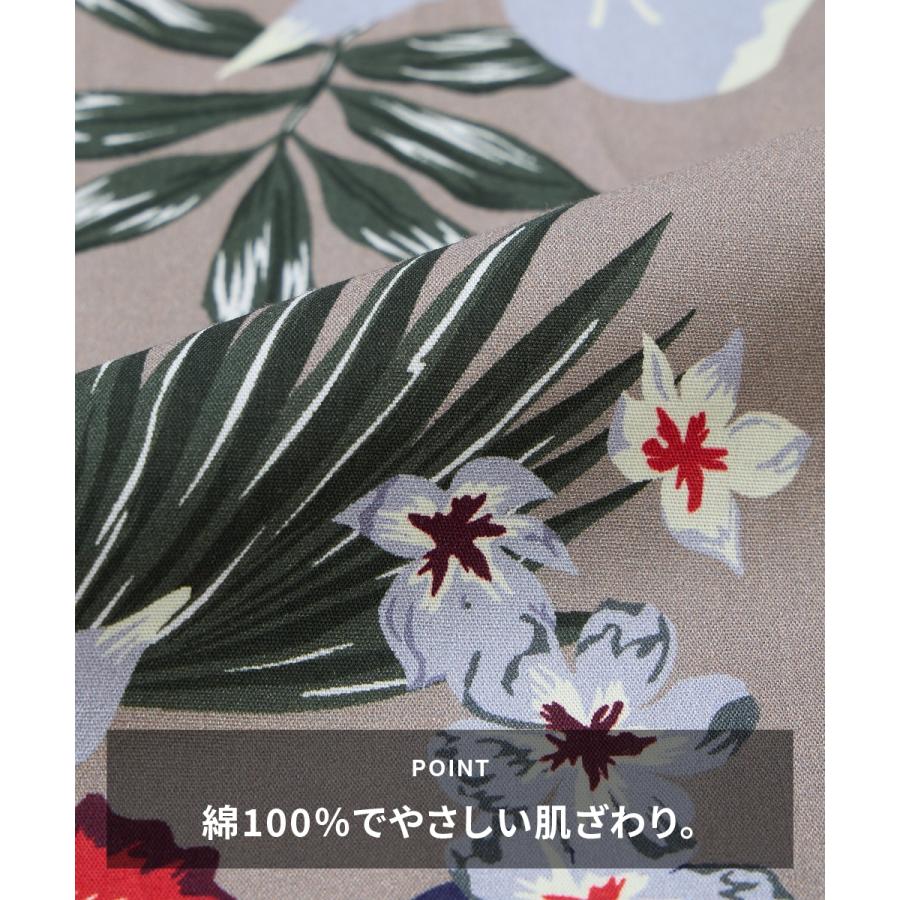 ニッセン（nissen） アロハシャツ オーバーサイズ 五分袖 綿100