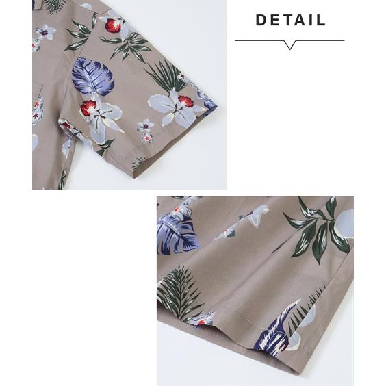 ニッセン（nissen） アロハシャツ オーバーサイズ 五分袖 綿100