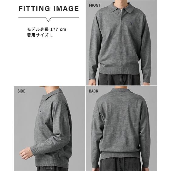 U.S. POLO ASSN.（ユーエスポロアッスン） ポロシャツ 長袖 ニット