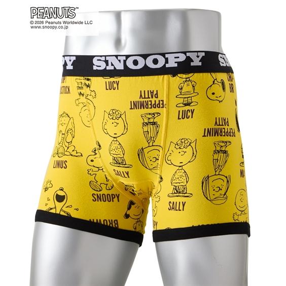 SNOOPY（スヌーピー） ボクサーパンツ 綿混 ストレッチ 前閉じ 3枚組 M