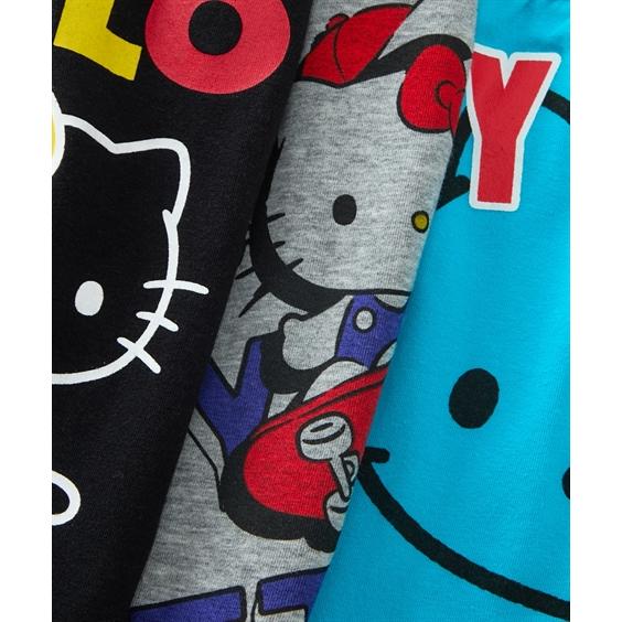 ハローキティ ボクサーパンツ HELLO KITTY 綿混 ストレッチ 前閉じ 3枚