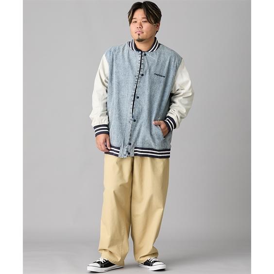 CONVERSEでかロゴ フード付きスウェットスタジャン5Lビッグサイズ CONVERSE（コンバース） スタジアムブルゾン 3L-5L 大きいサイズ