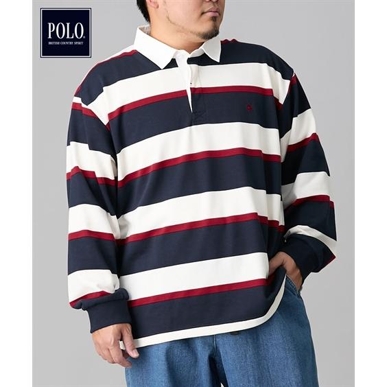 POLO BCS（ポロ・ビーシーエス） ラガーシャツ マルチボーダー POLO