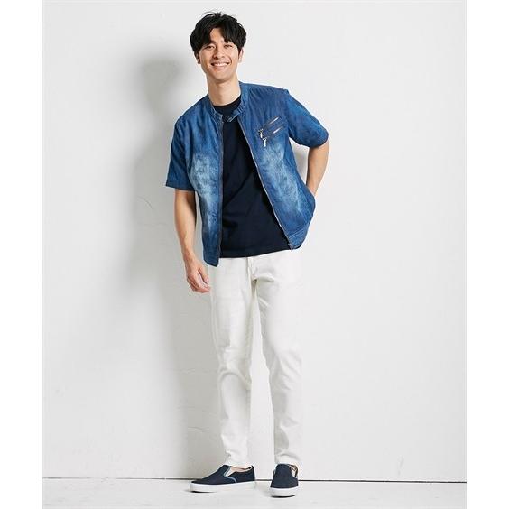 アウター 半袖ライダースジャケット メンズ M Ll デニムプリント半袖ライダースジャケット 薄手のデニムを使用しさらっとシャツ感覚で羽織ることができる Zzy4cb0006 Style Gear By ニッセン 通販 Yahoo ショッピング