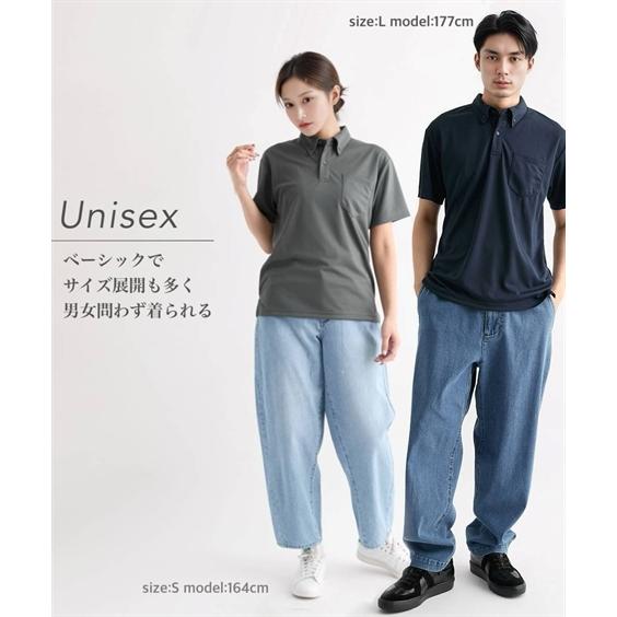 ニッセン（nissen） ポロシャツ 半袖 ボタンダウン 吸汗速乾 UVカット