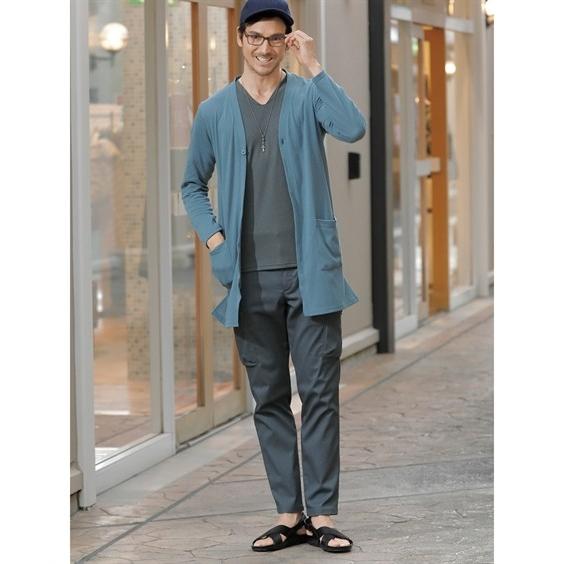 吸汗速乾ロング丈ニットカーディガン 消臭テープ付 メンズ M 10l 丸めて持ち運びしやすい薄手軽量 冷房対策や体温調節にも活躍 大きいサイズ Zzy4cb0143 Style Gear By ニッセン 通販 Yahoo ショッピング