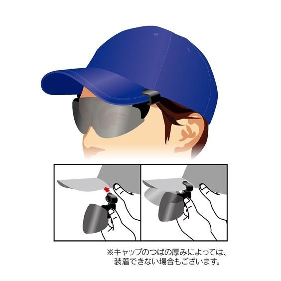 キャップに装着できるサングラス 帽子にサクサクバイザーグラス Cp01 角度調整も出来ます ニッセン Zzy4cb0487 Style Gear By ニッセン 通販 Yahoo ショッピング